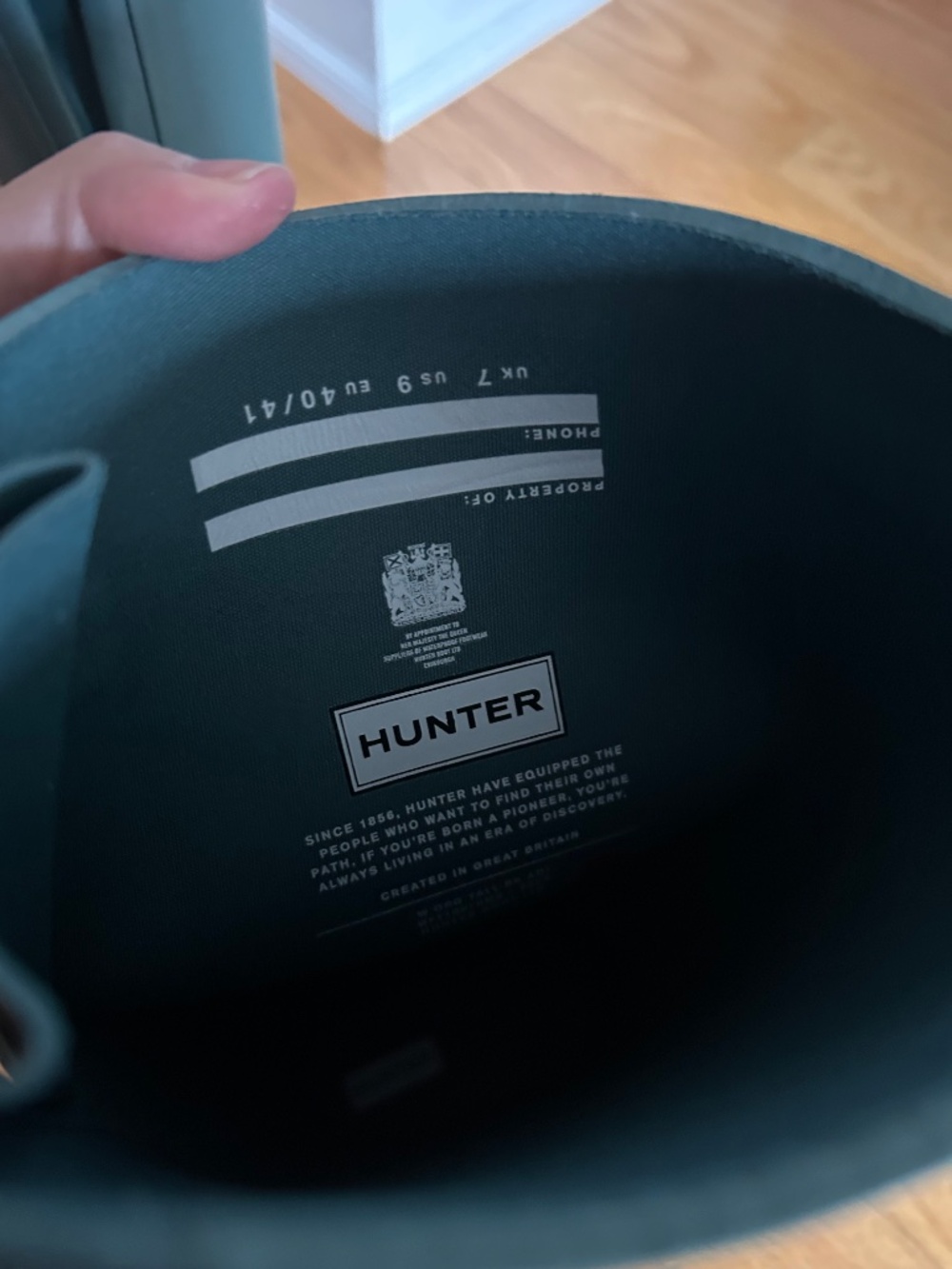 NEW Hunter Original Tall Waterproof Rain Boots - Women’s Size 9 - Teal / Ocean G - Picture 5 of 6